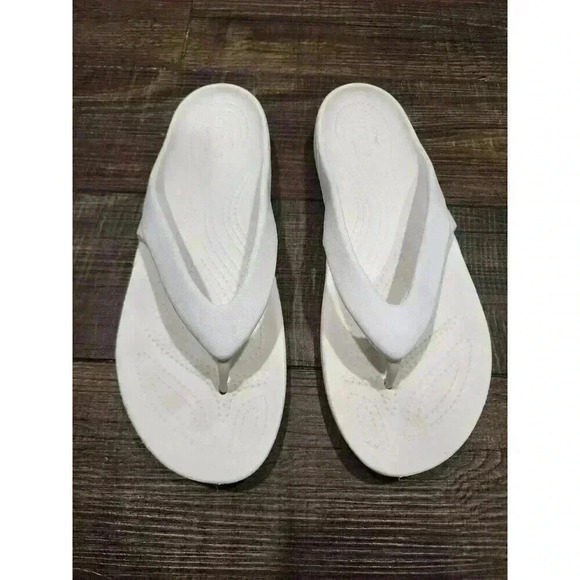 Crocs Kadee II Women's Flip Flop White Size 9 - Picture 1 of 3